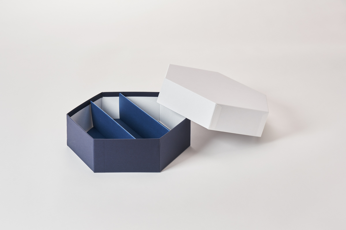 蓋身式貼り箱（六角形）のイメージ